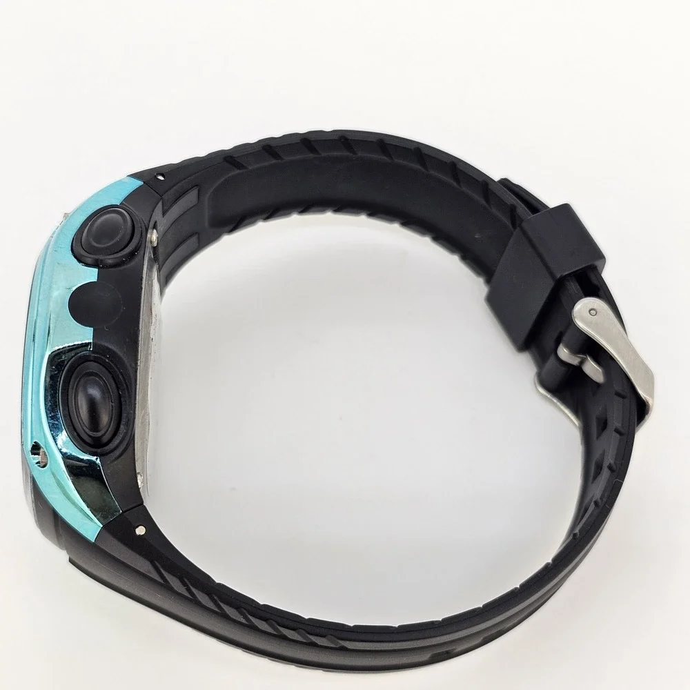 Sharp Men's Digital Watch 45MM Black Plastic Bands‎ New Battery LIGHT VERY WEAK